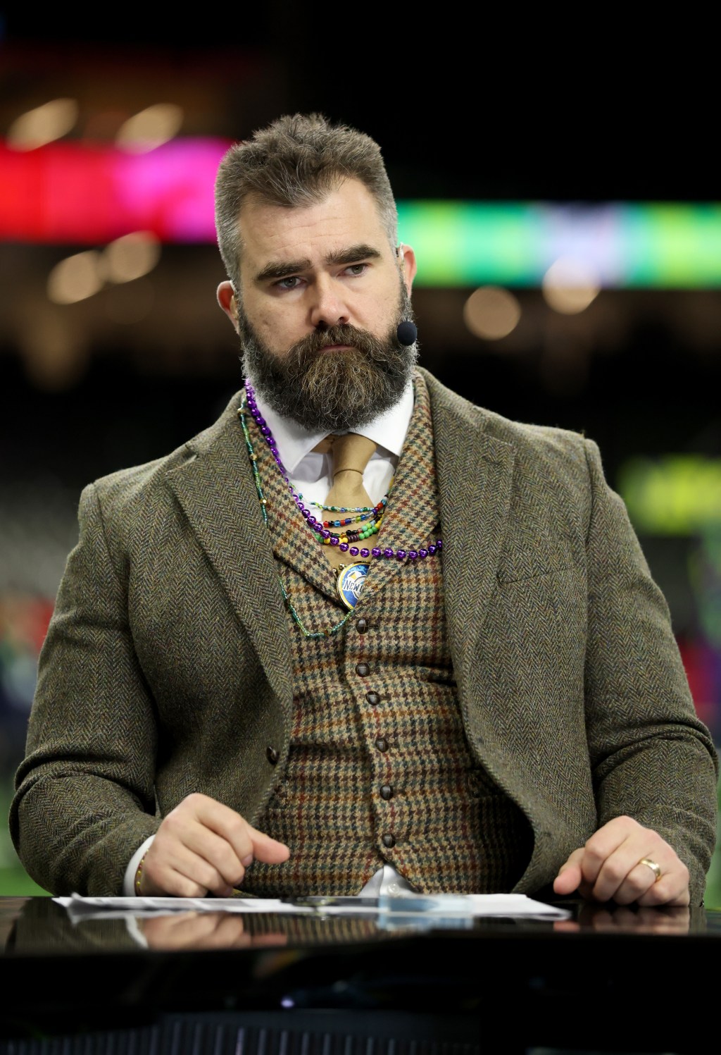 Jason Kelce reps brother Travis at Super Bowl 2025 with ‘Big Yeti