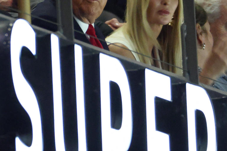 Trump was ultimately disappointed on Sunday, after predicting a win for the Kansas City Chiefs, who Swift was also supporting (REUTERS)