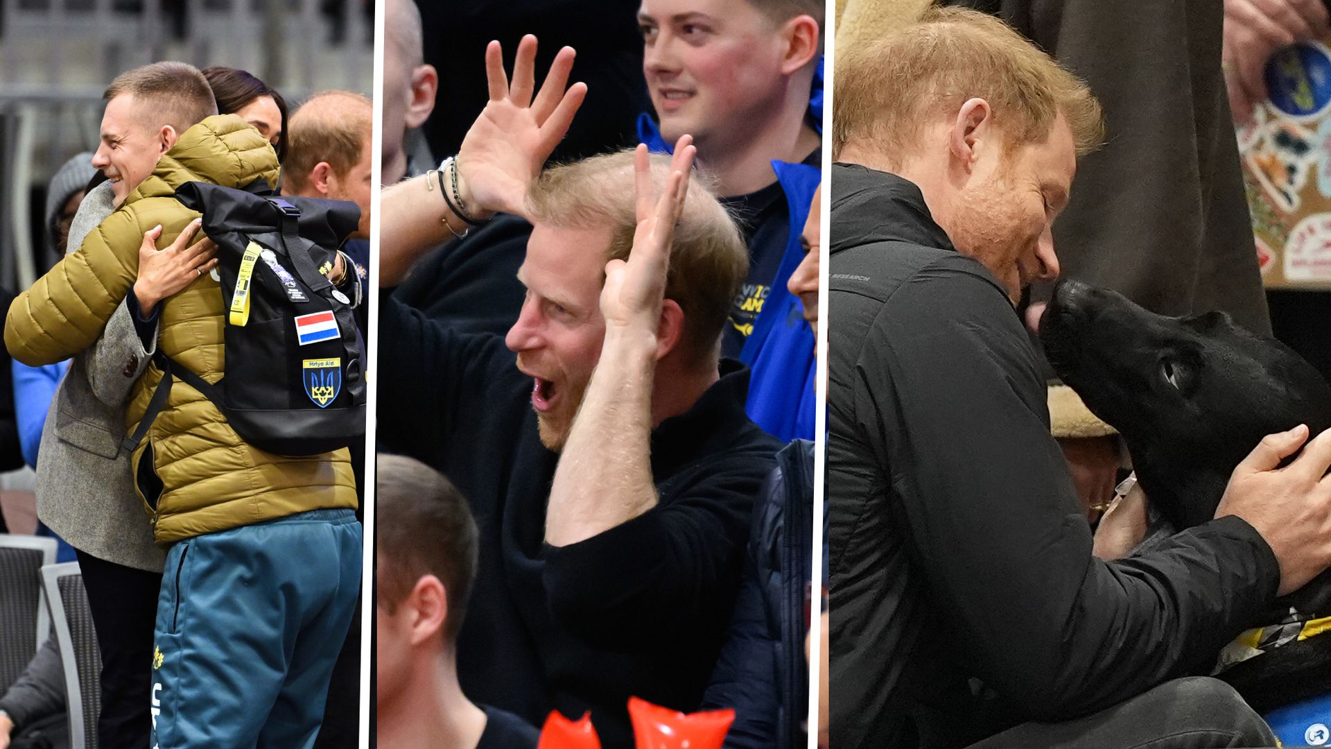 Invictus Games day two Kisses for Prince Harry and hugs for Meghan Markle