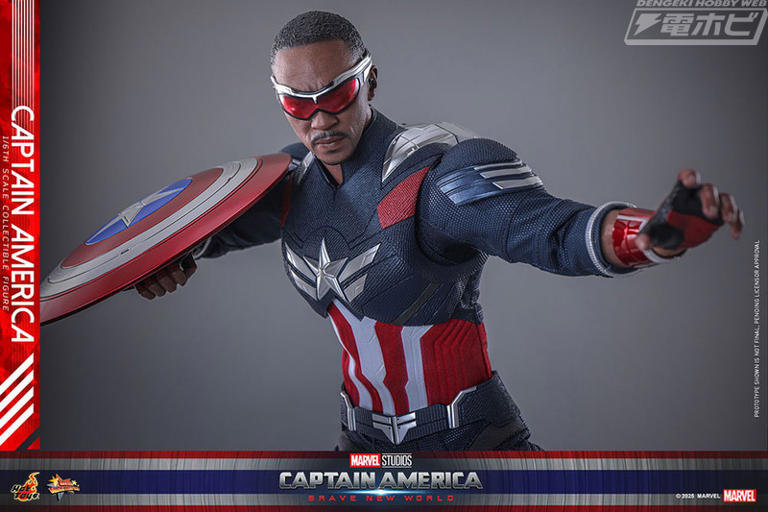 ホットトイズ　キャプテンアメリカ　BNW版　サム・ウィルソン　アベンジャーズ キャプテン・アメリカ：BNW】サム・ウィルソンの勇姿が立体化