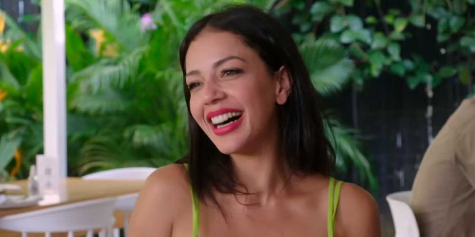 Jasmine Pineda from 90 Day Fiancé: Before the 90 Days Smiling in green dress