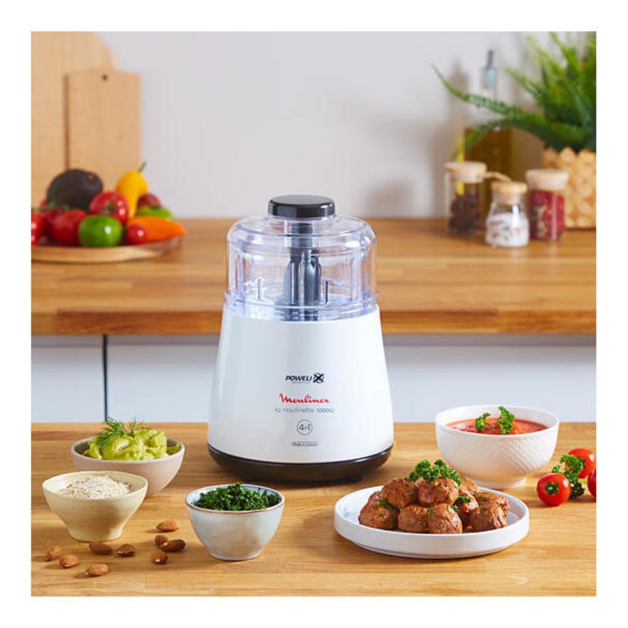 Tefal MQ7231 Hachoir électrique 0,5 L Noir, Transparent