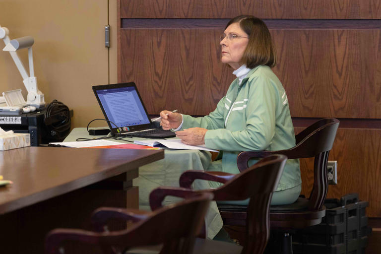 Dana Chandler is defending herself during trial on double homicide charges Dana Chandler is defending herself during trial on double homicide charges