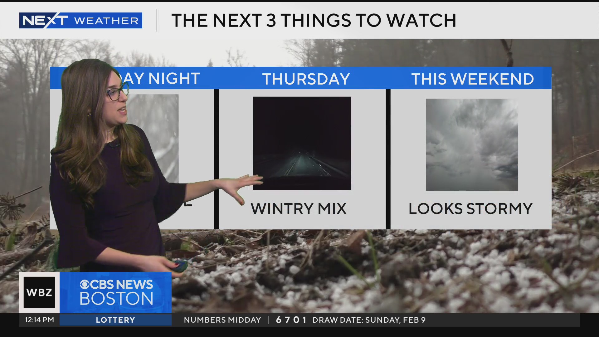 Next Weather WBZ midday forecast for February 10, 2025