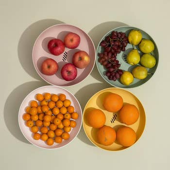 Four bowls in different colors