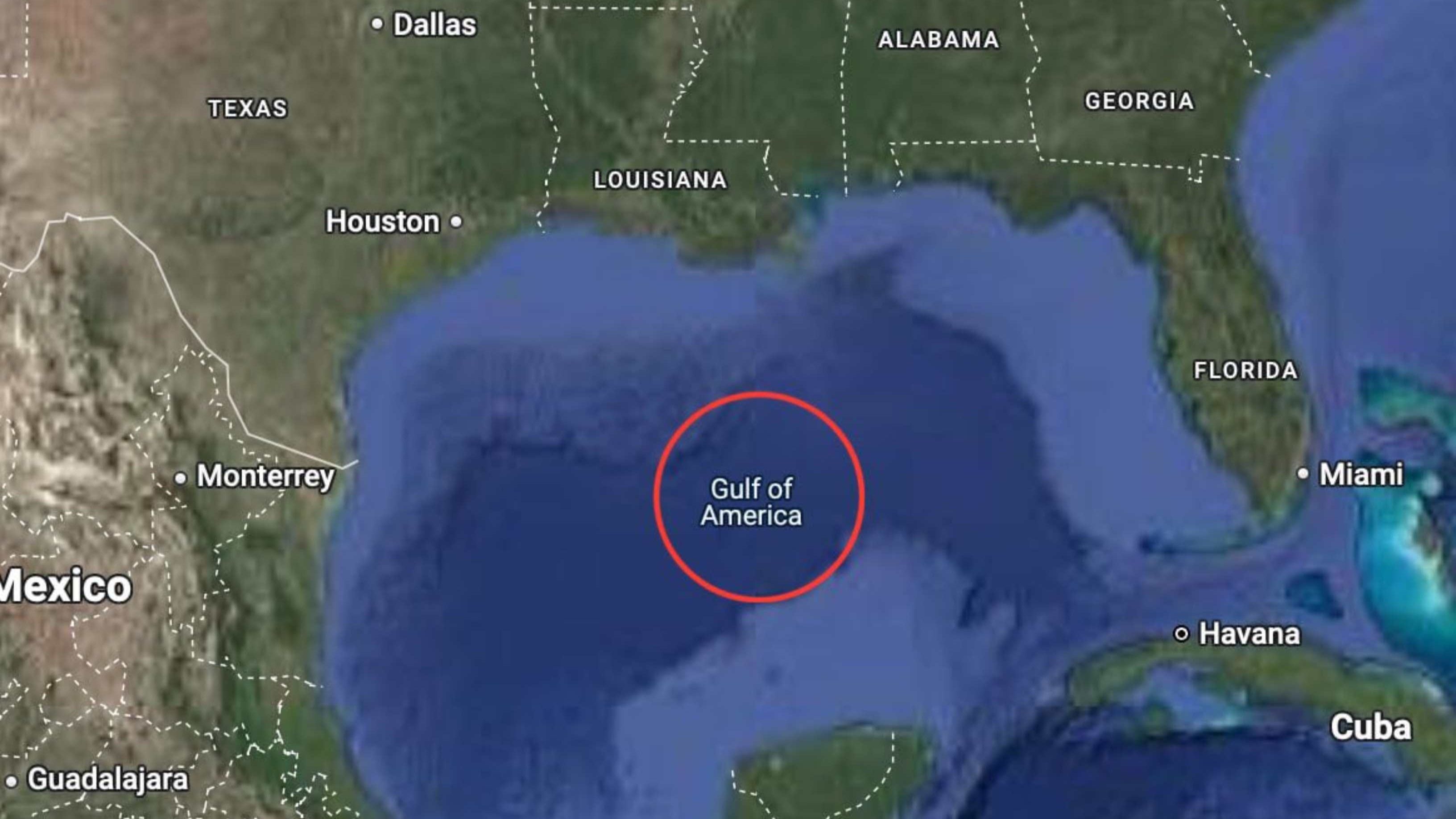 Gulf of America Google Maps Officially Renames Gulf of Mexico After
