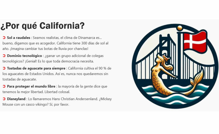 Miles de daneses firman petición para comprar California a EE.UU. en respuesta a Trump (10/02/2025). Foto: Captura de pantalla