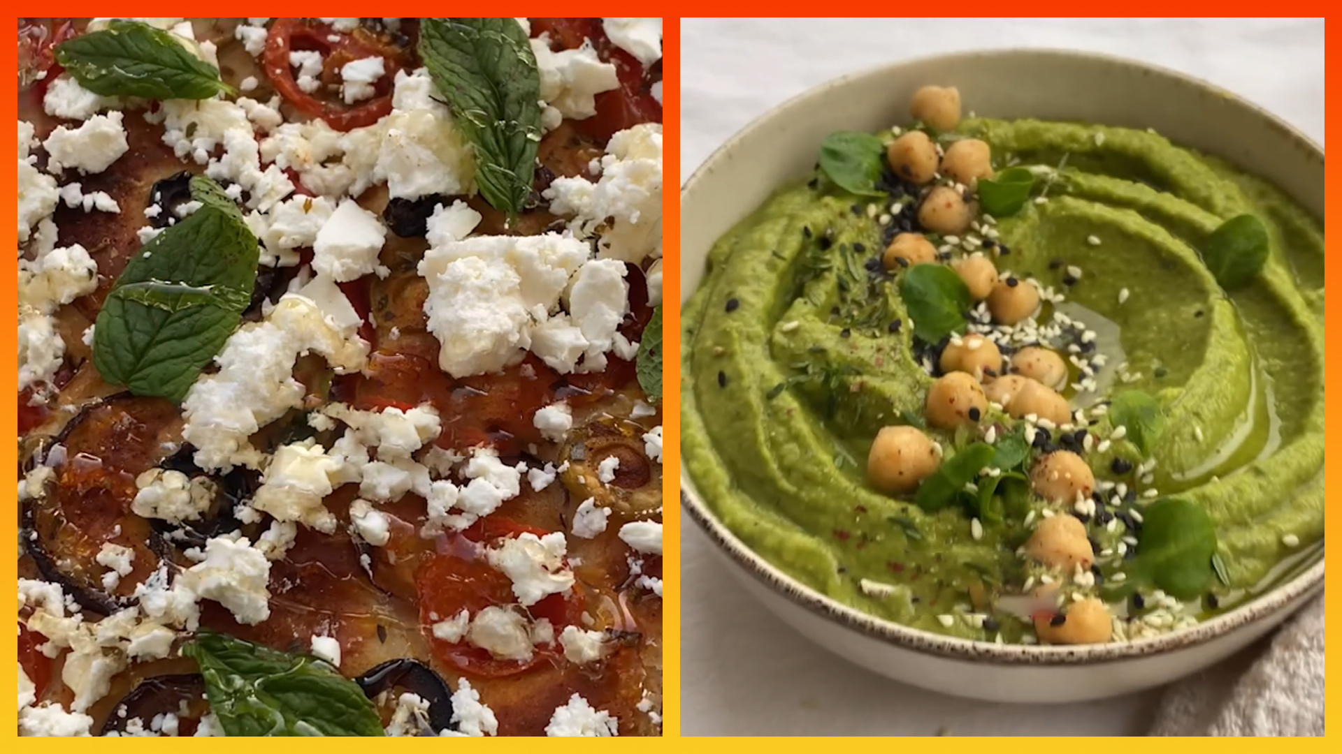 Mediterrane Flammkuchen &amp; Avocado Hummus 🥑🍕 | Smaakvol &amp; Gezond!