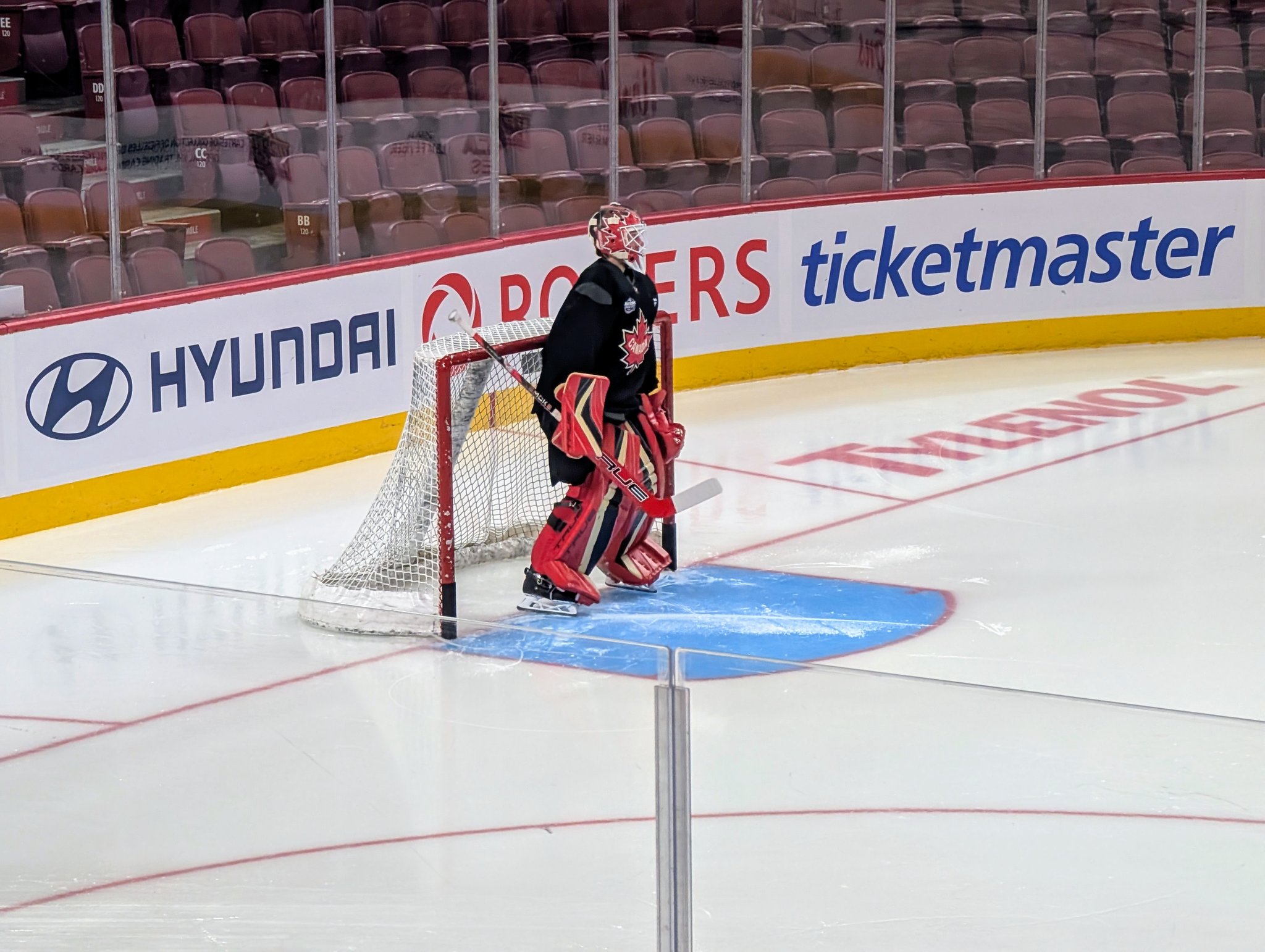 Jordan Binnington will be in front of the net for Canada tomorrow