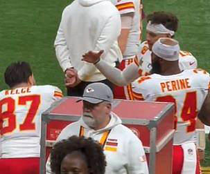 Patrick Mahomes appeared to snub Samaje Perine in his Super Bowl handshakes on Sunday