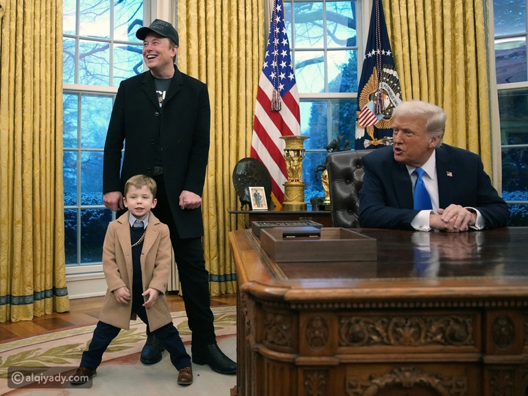 طفل إيلون ماسك يخطف الأضواء في البيت الأبيض من والده وترامب