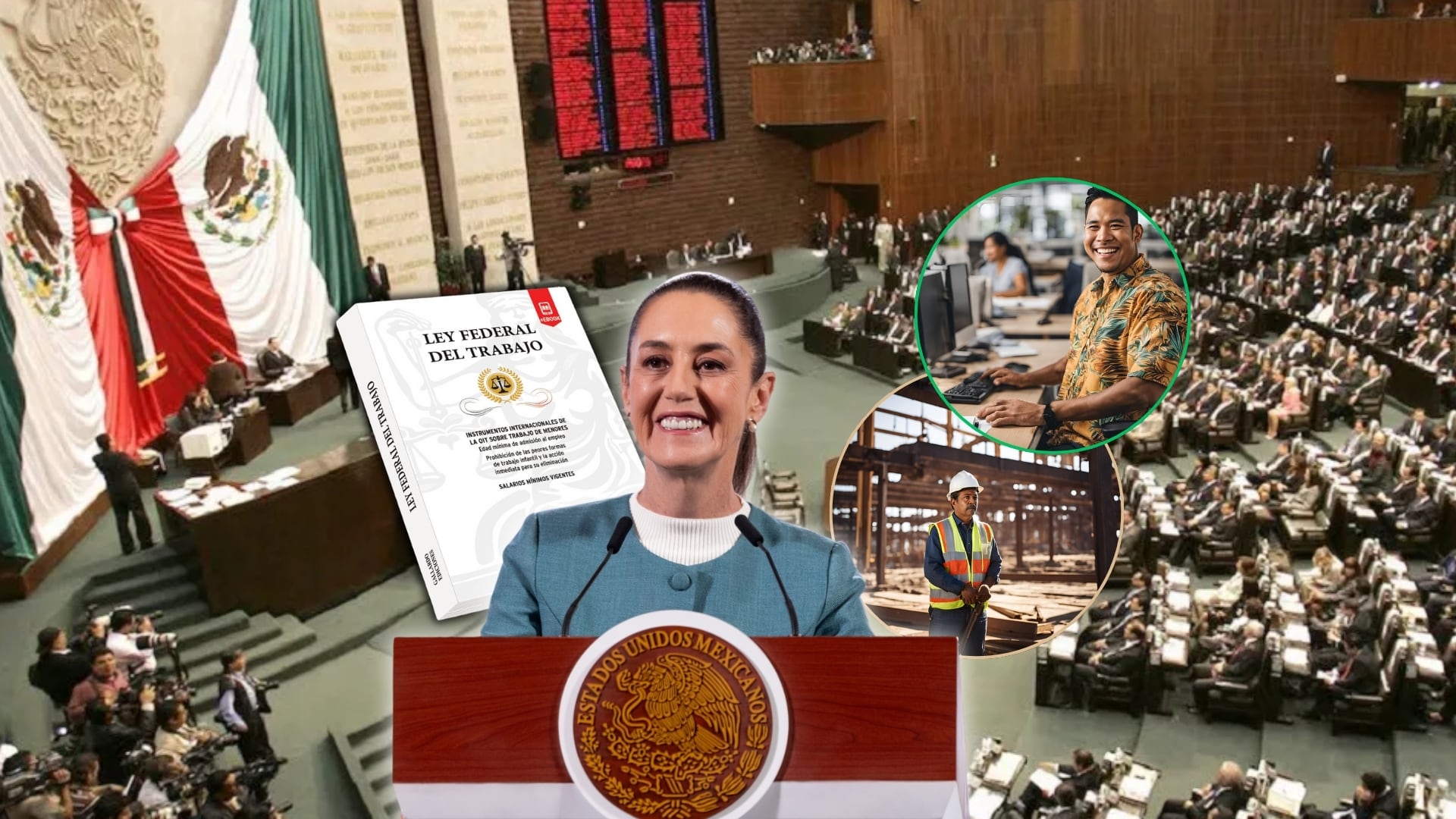 Nueva propuesta para reducir la jornada laboral en México. Foto: Especial (Editada en Canva)