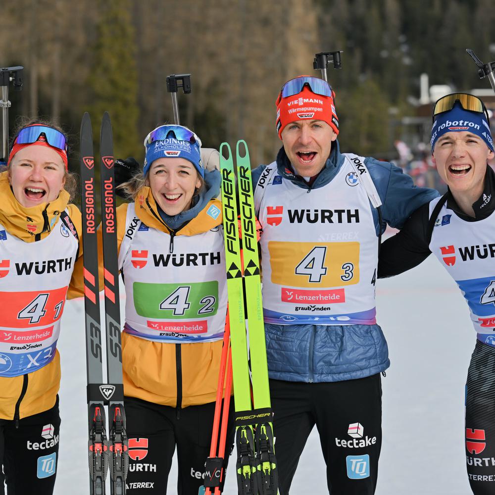 Biathlon-WM in Lenzerheide: Deutsche Mixed-Staffel holt zum Auftakt Bronze