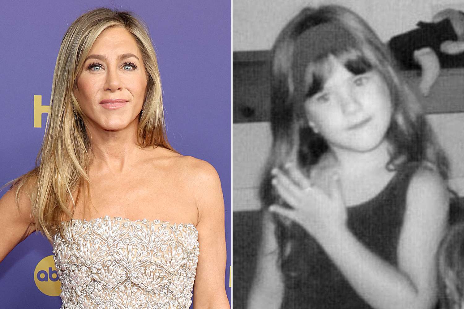 Kevin Mazur/Getty; Jennifer Aniston/Instagram From L: Jennifer Aniston in Los Angeles on Sept. 15, 2024, and in a childhood throwback photo