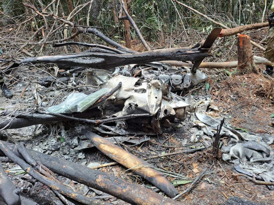 Força Aérea Brasileira abateu avião vindo da Venezuela com drogas. Dois ocupantes da aeronave morreram. Foto: Força Aérea Brasileira (FAB)/Divulgação