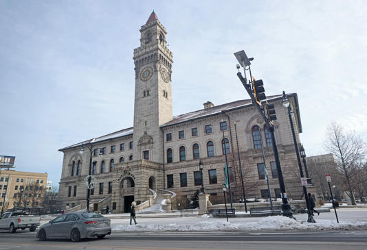 Worcester City Hall in Worcester, Massachusetts.