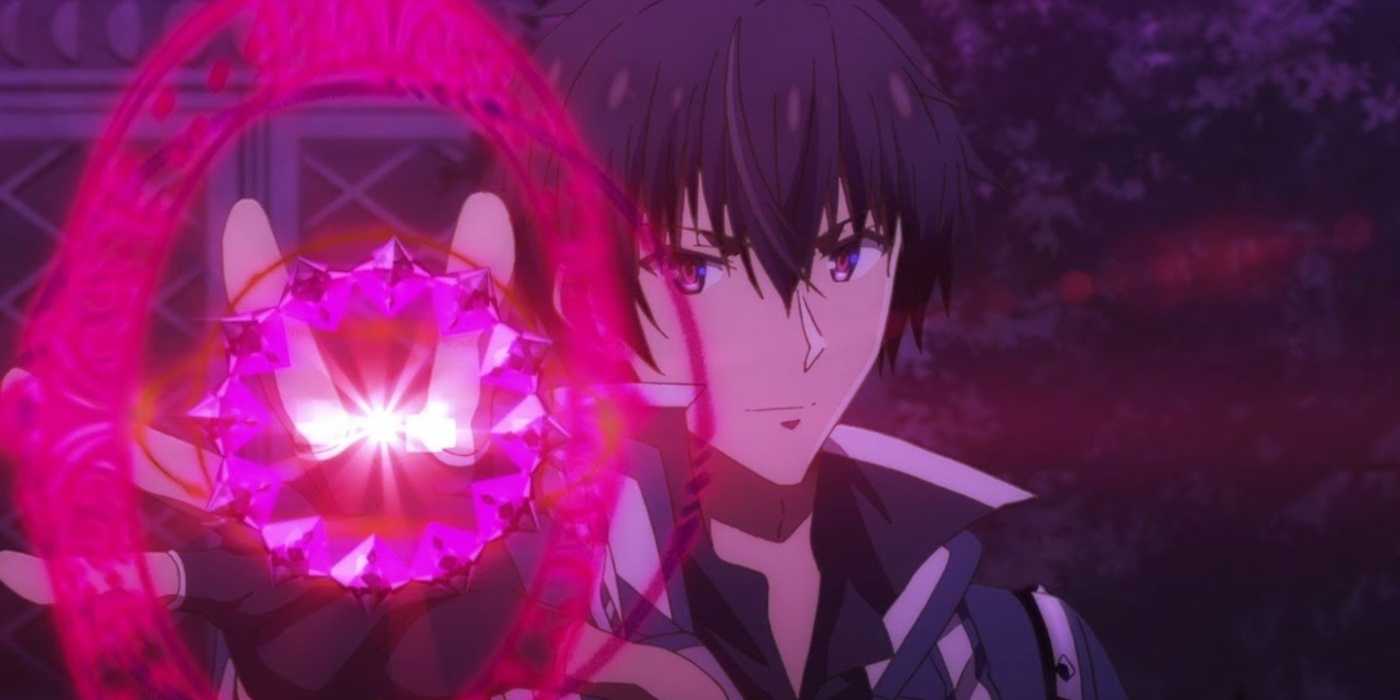 Anos Voldigoad is creating a magic circle with his Source of Destruction in The Misfit of Demon King Academy.