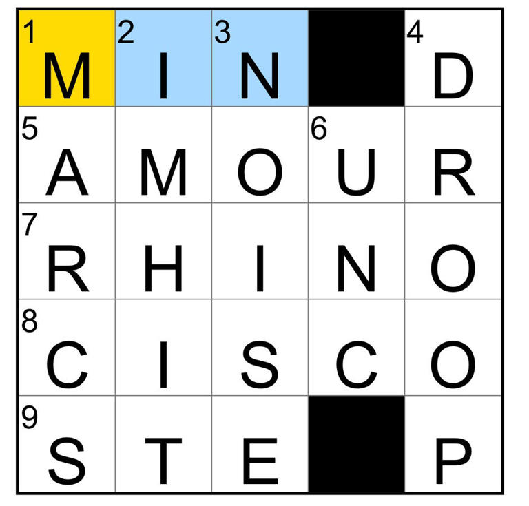 Today's NYT Mini Crossword Answers for Thursday, Feb. 13