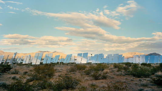 California's $2.2 billion dollar Ivanpah Solar Plant is a concentrated solar thermal plant in the California Mohave Desert. - Jason Andrew/Redux