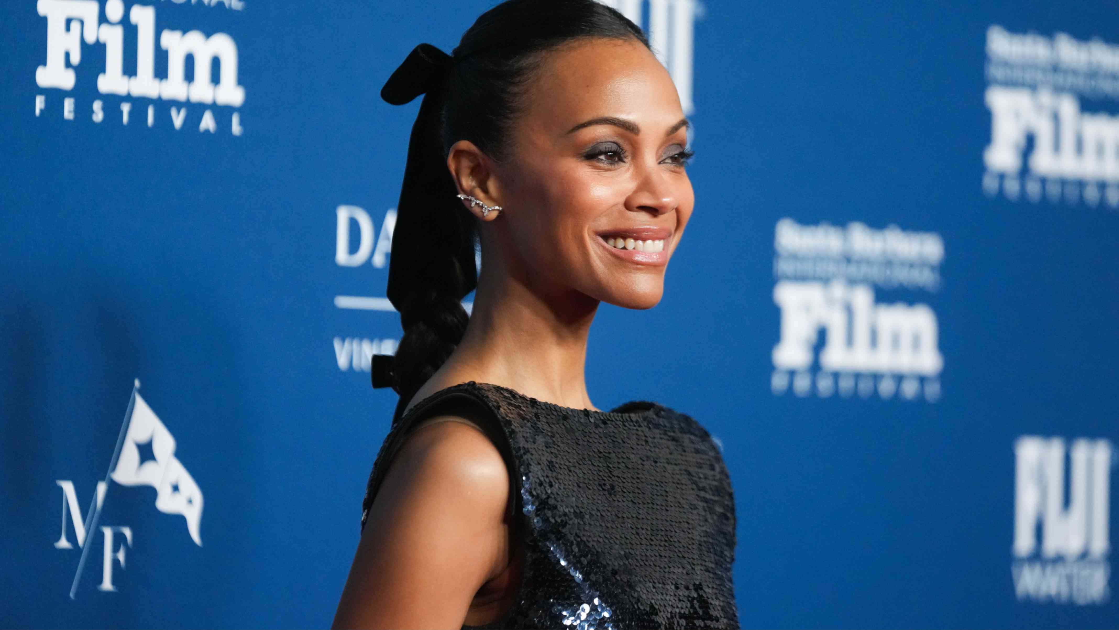 Zoe Saldaña and Her 3 Lookalike Sons Adorably Color-Coordinated on the