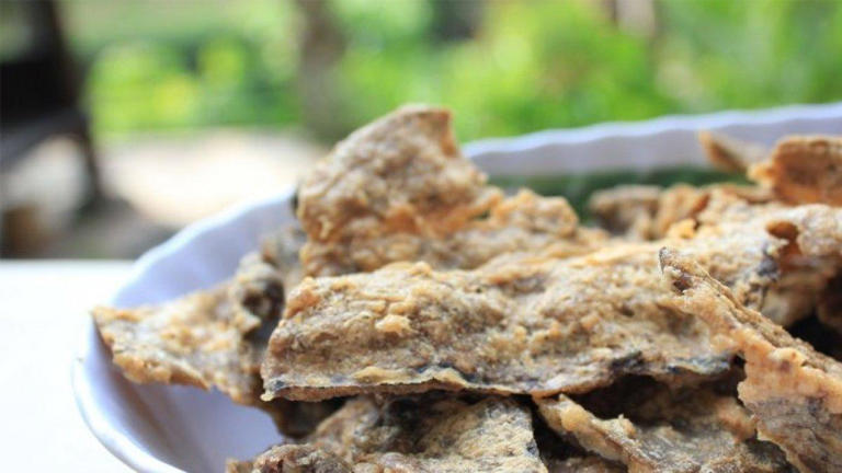 MAKANAN KHAS KLATEN : Ilustrasi Keripik Paru Klaten (resepkurenyah)