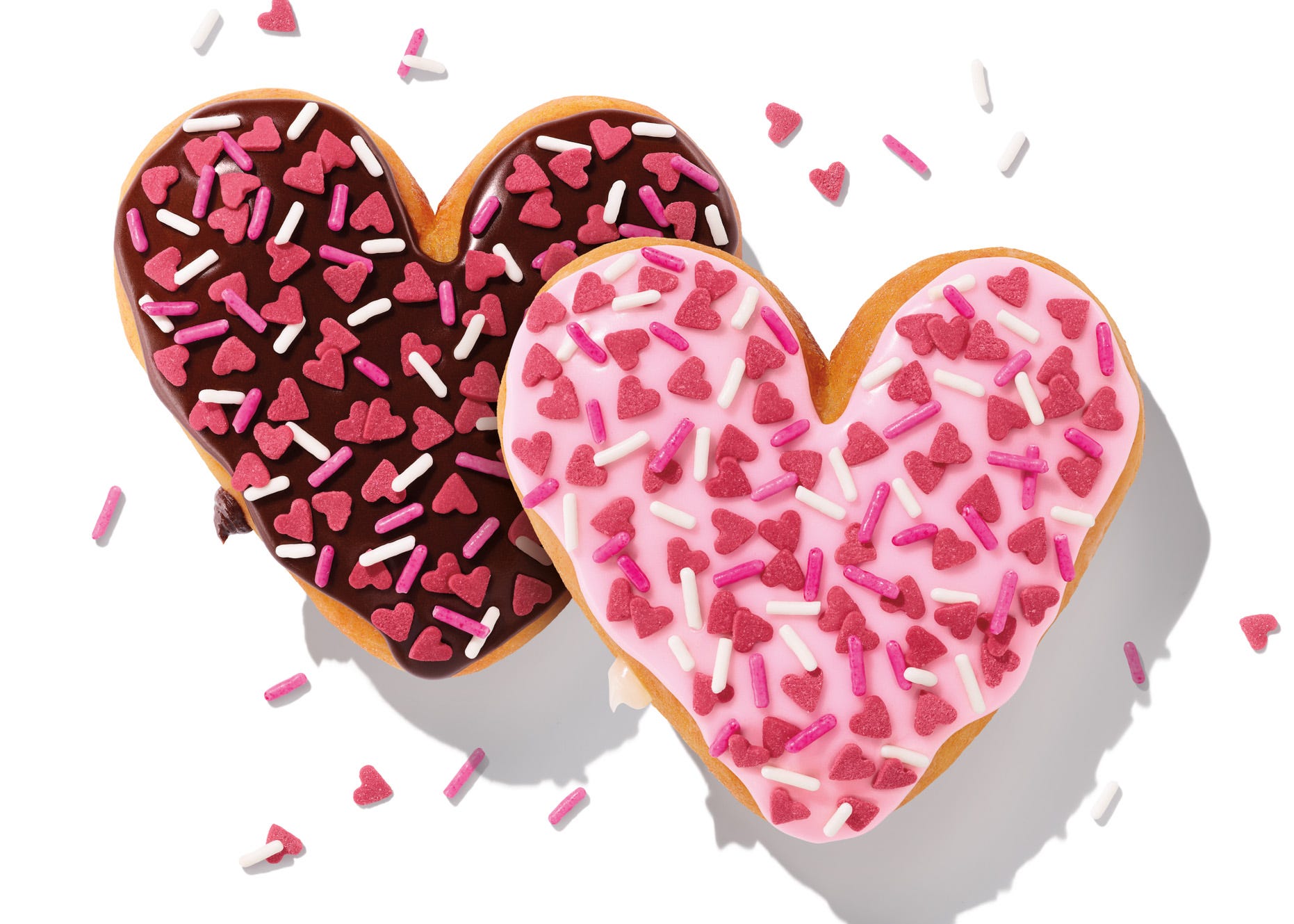 Heartshaped doughnuts! Dunkin' brings back Valentine's Day menu, 2(00)