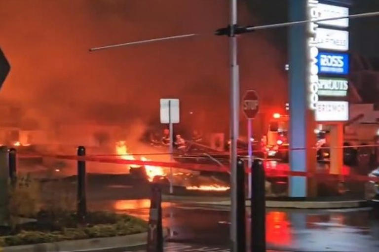 Plane crash horror as medical jet plummets into houses with all onboard