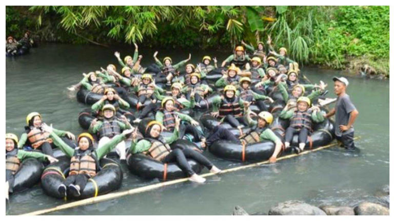 NEW RIVERMOON KLATEN:Tubing dan Outbound di New Rivermoon Klaten (TribunTrends.com/Instagram @newrivermoon)