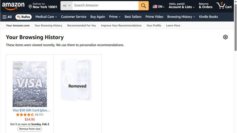 How To View And Clear Your Amazon Search History