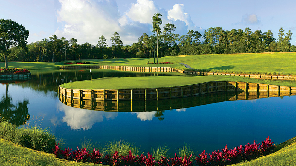 How far is the tee shot on the par-3 17th hole at TPC Sawgrass and The ...