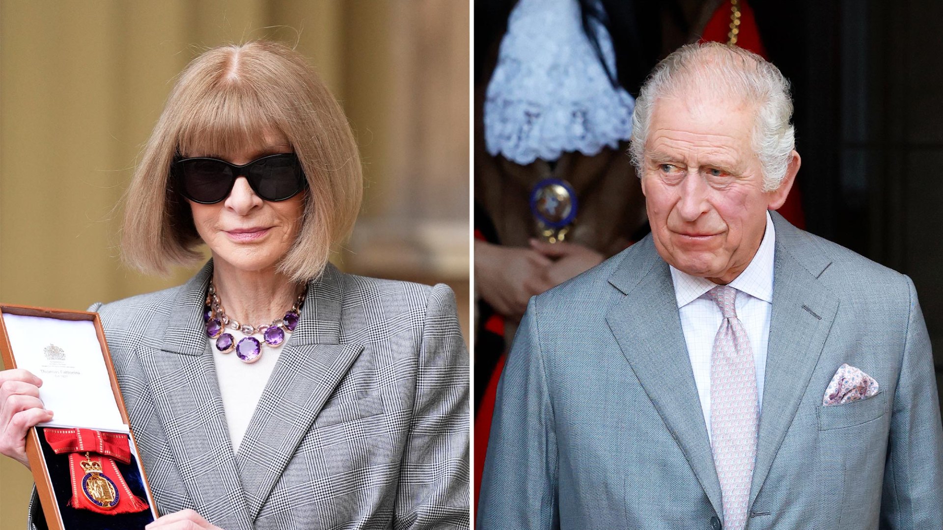 Anna Wintour Removes Sunglasses, Wears Royal Jewels to Meet King Charles(01)