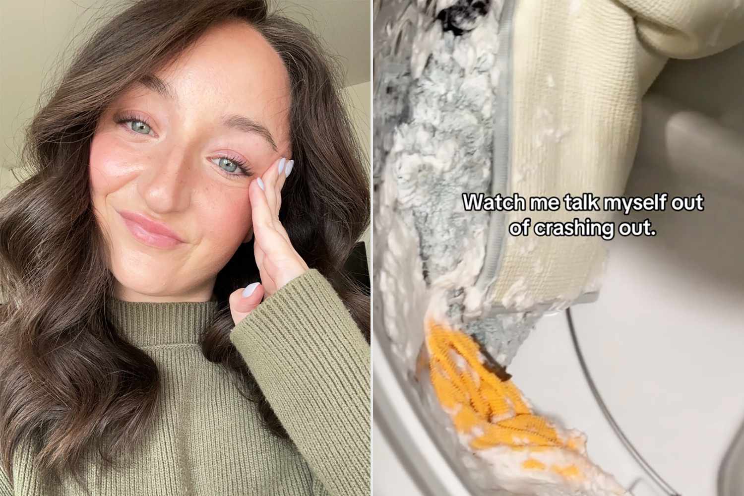 Woman Tosses Some Towels in Her Washing Machine. When the Cycle Ends