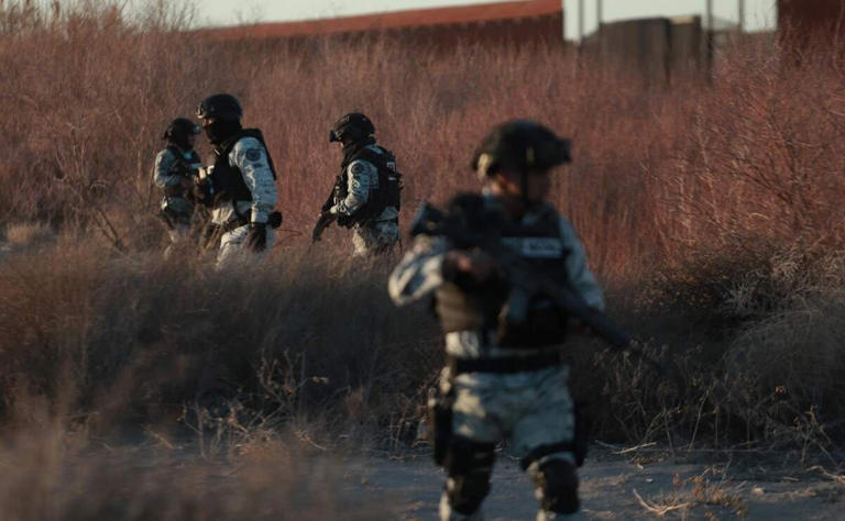 Los elementos de seguridad fueron desplegado en la zona conocida como el Valle de Juárez (05/02/2025). Foto: Christian Torres / EL UNIVERSAL