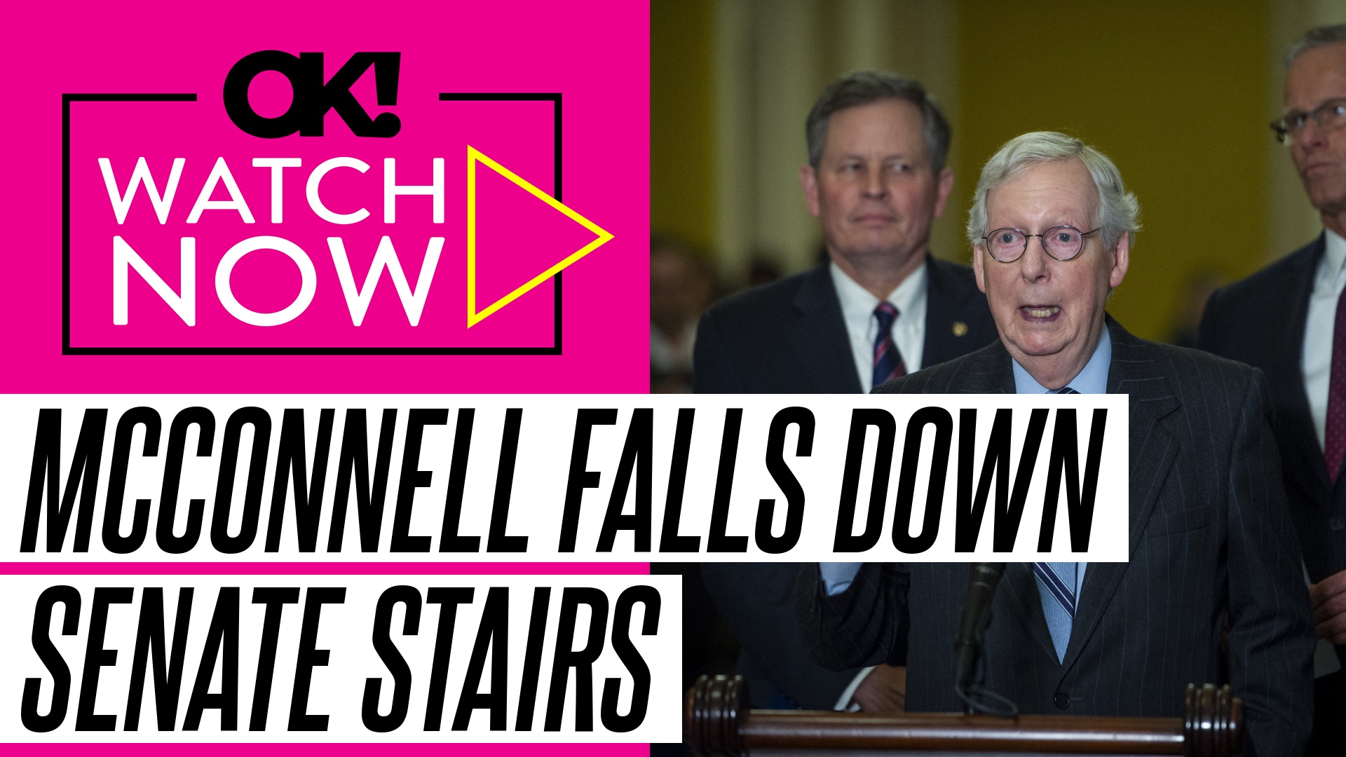 Mitch McConnell Sparks Concern as He Falls Down Senate's Stairs Moments