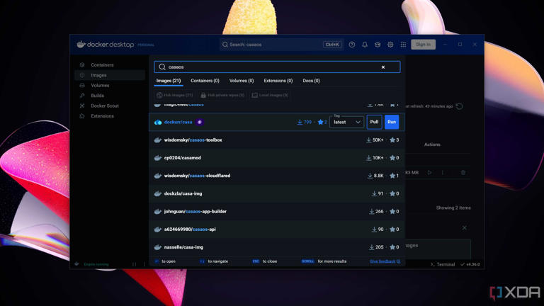 Docker Desktop running on Windows 11