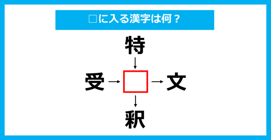 【漢字穴埋めクイズ】□に入る漢字は何？（第2897問）