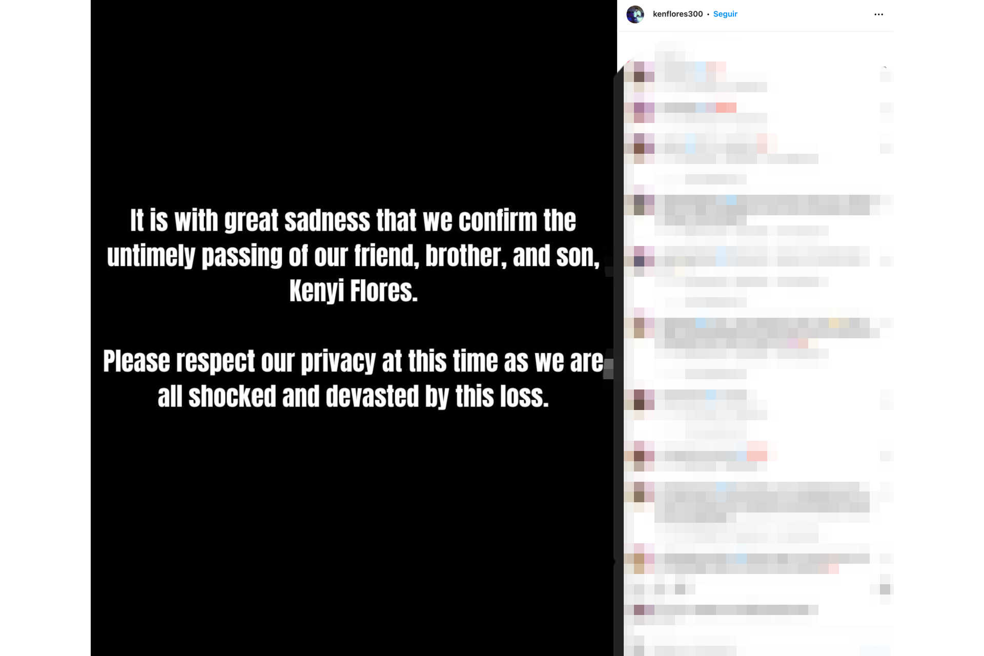 The unexpected death of comedian Ken Flores at age 28