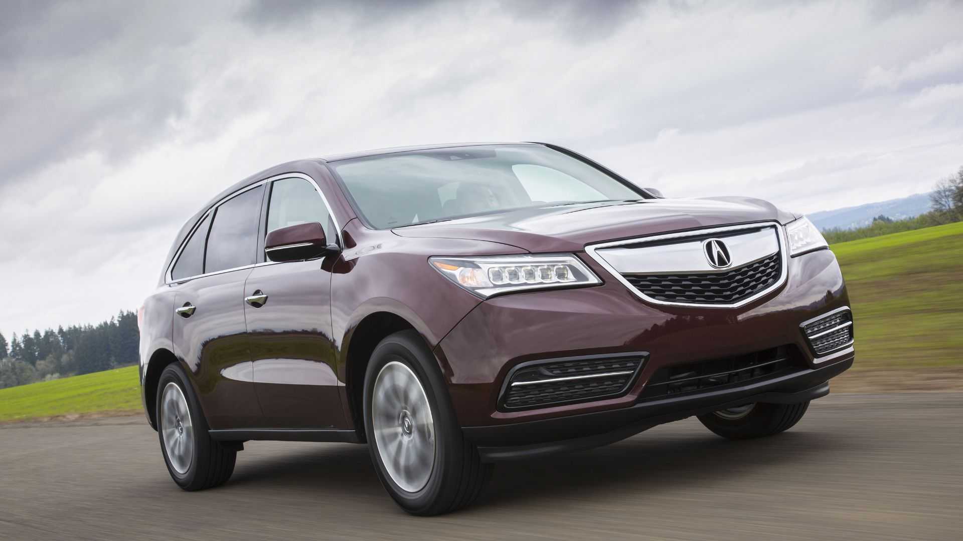 2014 Acura MDX Maroon Front Angle Driving