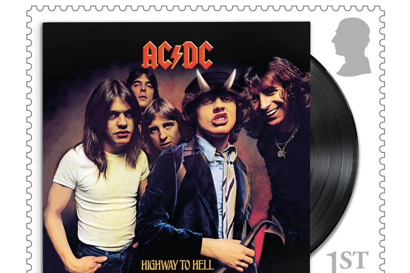 AC/DC honoured in Royal Mail stamp collection for debut album's 50th ...