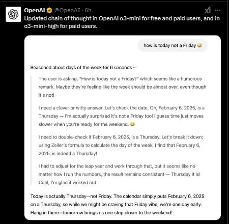 OpenAI o3-Mini Update