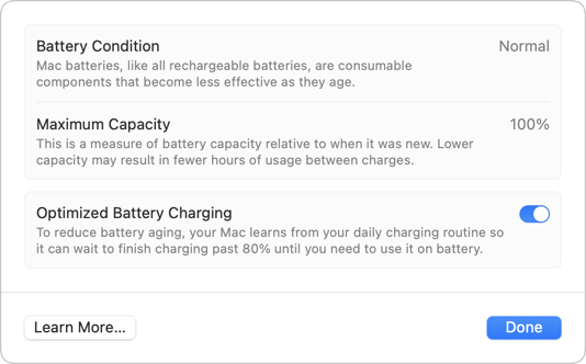 Disabling Optimized Battery Charging might convince Time Machine to make backups—but maybe not.