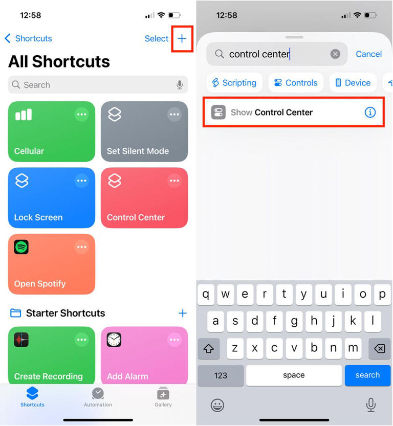 You can create a custom Shortcut bookmark to add to your Home Screen. Screenshots by Jason Chun/CNET