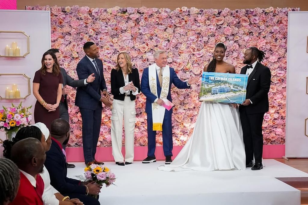 Michael Strahan and his GMA co-stars helped organize a live wedding on the show
