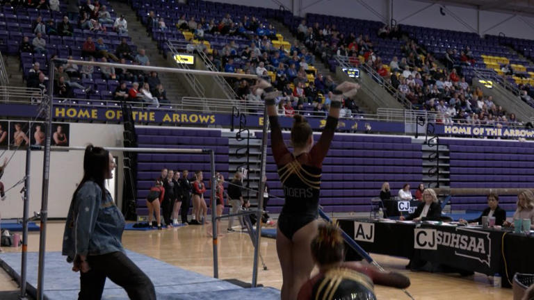 Harrisburg, Estelline/Hendricks win at State Gymnastics