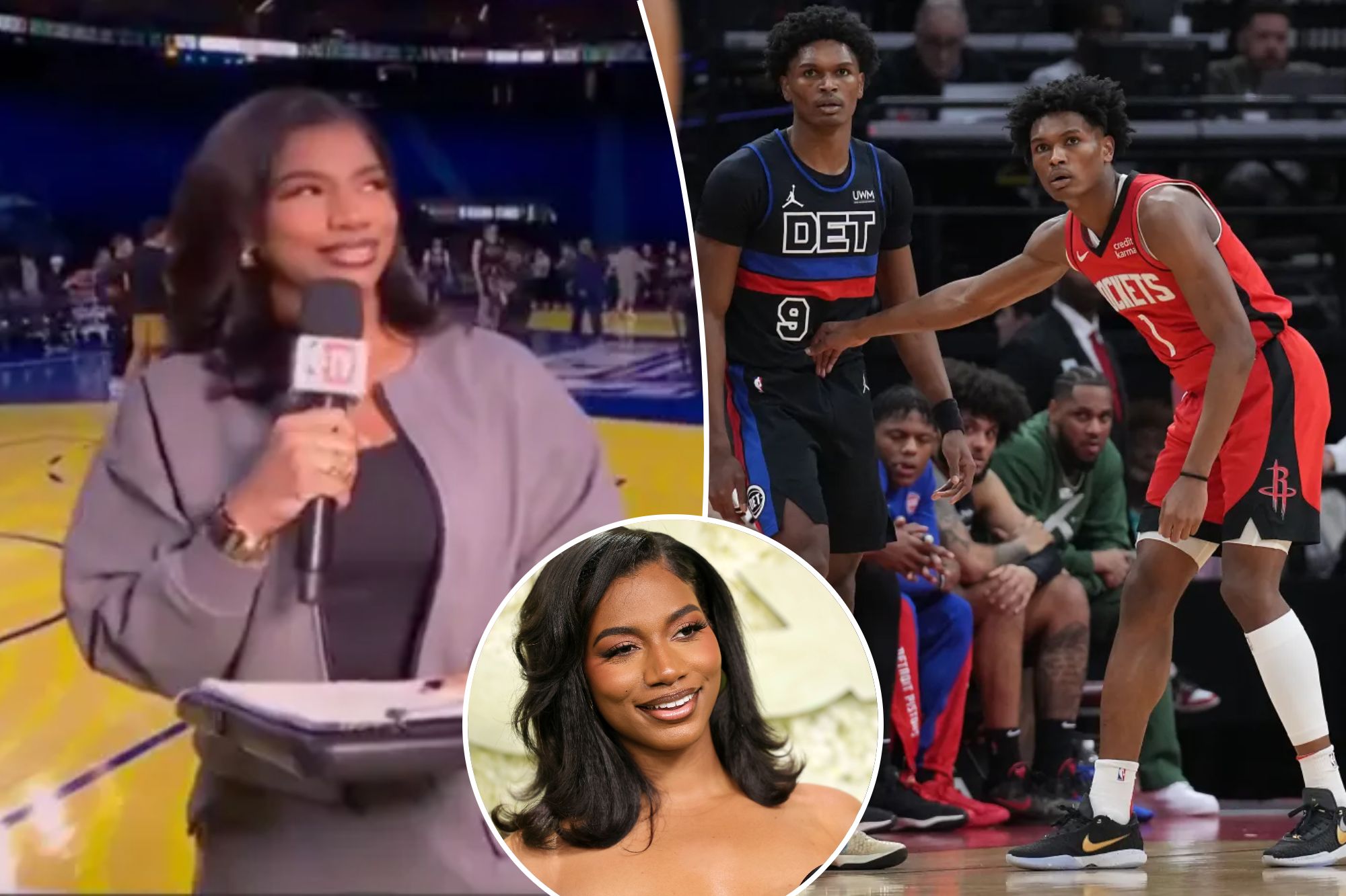 NBA’s Thompson twins completely baffle reporter Taylor Rooks in All ...