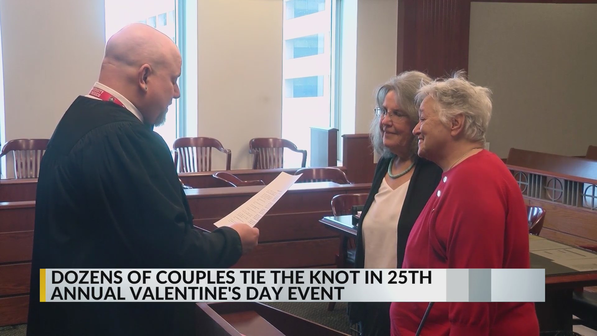 Dozens of couples get married at Bernalillo County Metro Court on