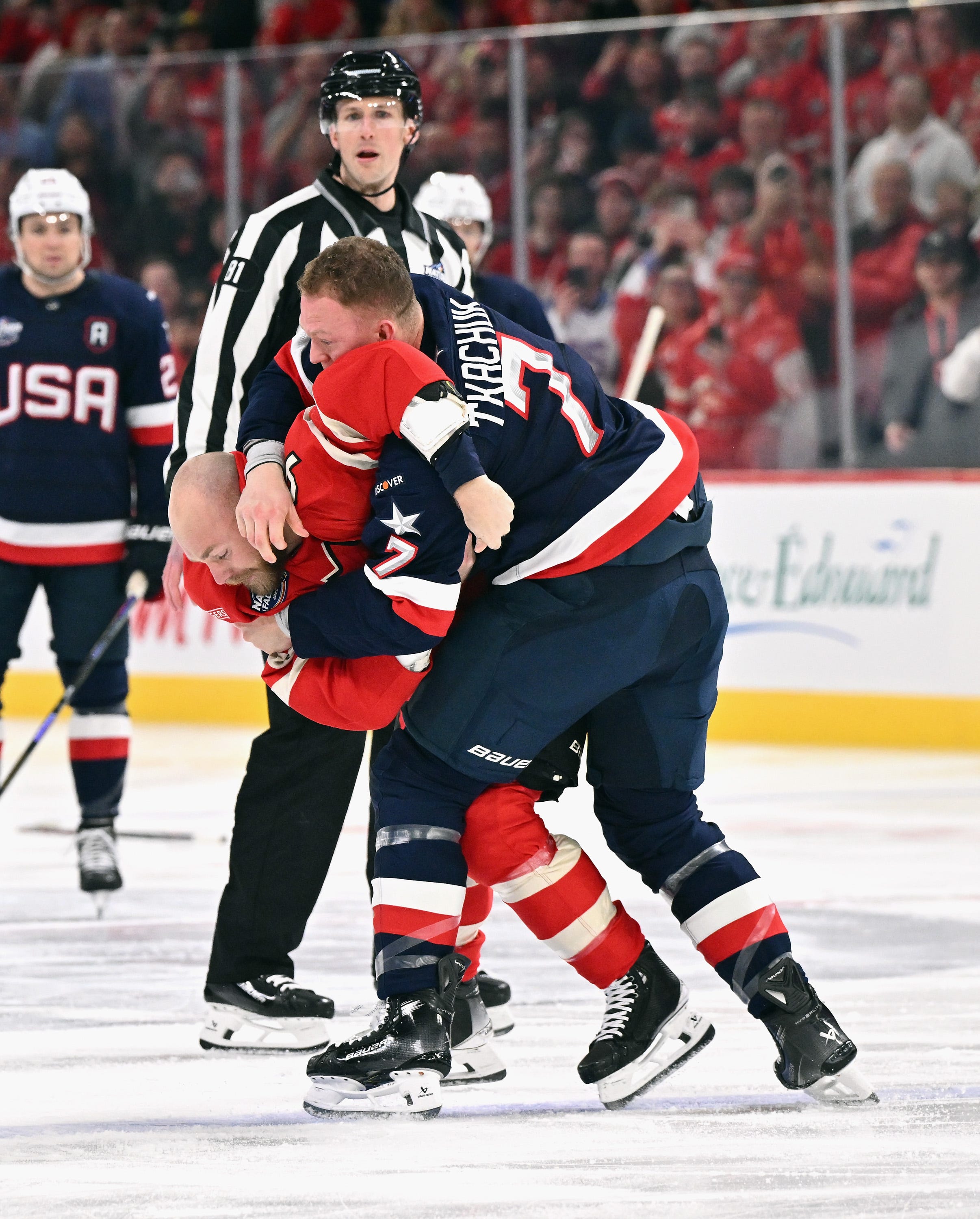 Fights during Team Canada vs. Team USA 4 Nations Face-Off game