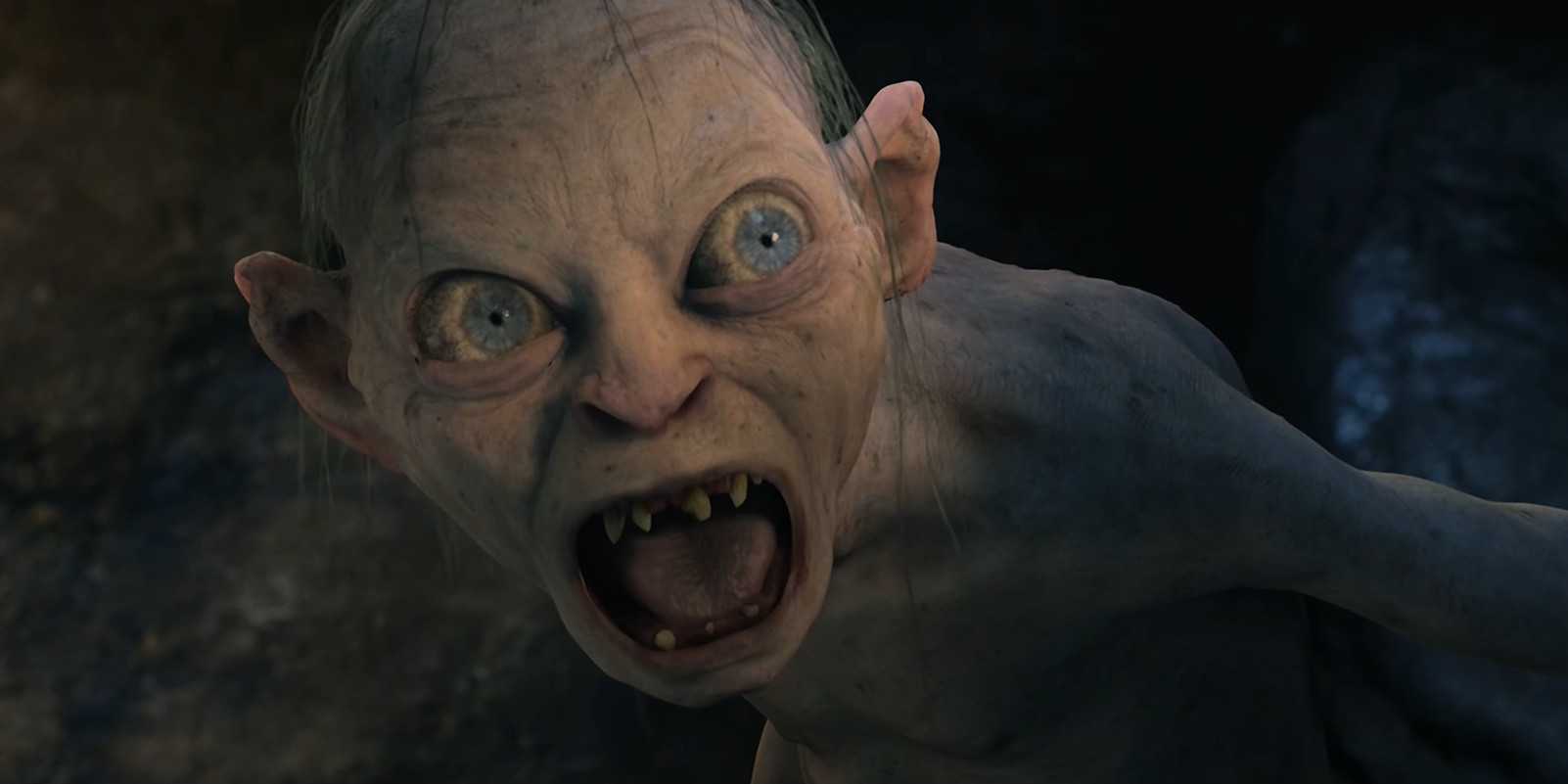Gollum screaming at Faramir in The Lord of the Rings: The Two Towers