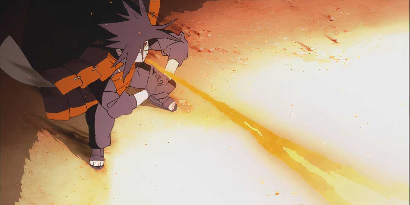 Madara Uchiha uses Fire Style against the Shinobi Alliance