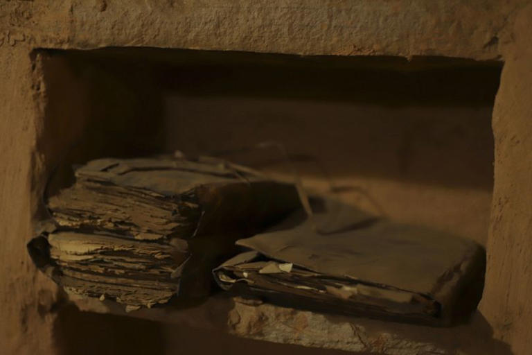 Books line the shelves of one of the libraries in Chinguetti, Mauritania. AP Photo/Khaled Moulay